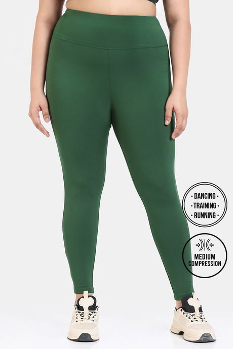 Zelocity True Curv Quick Dry Gym Leggings - Green Pastures — image 2